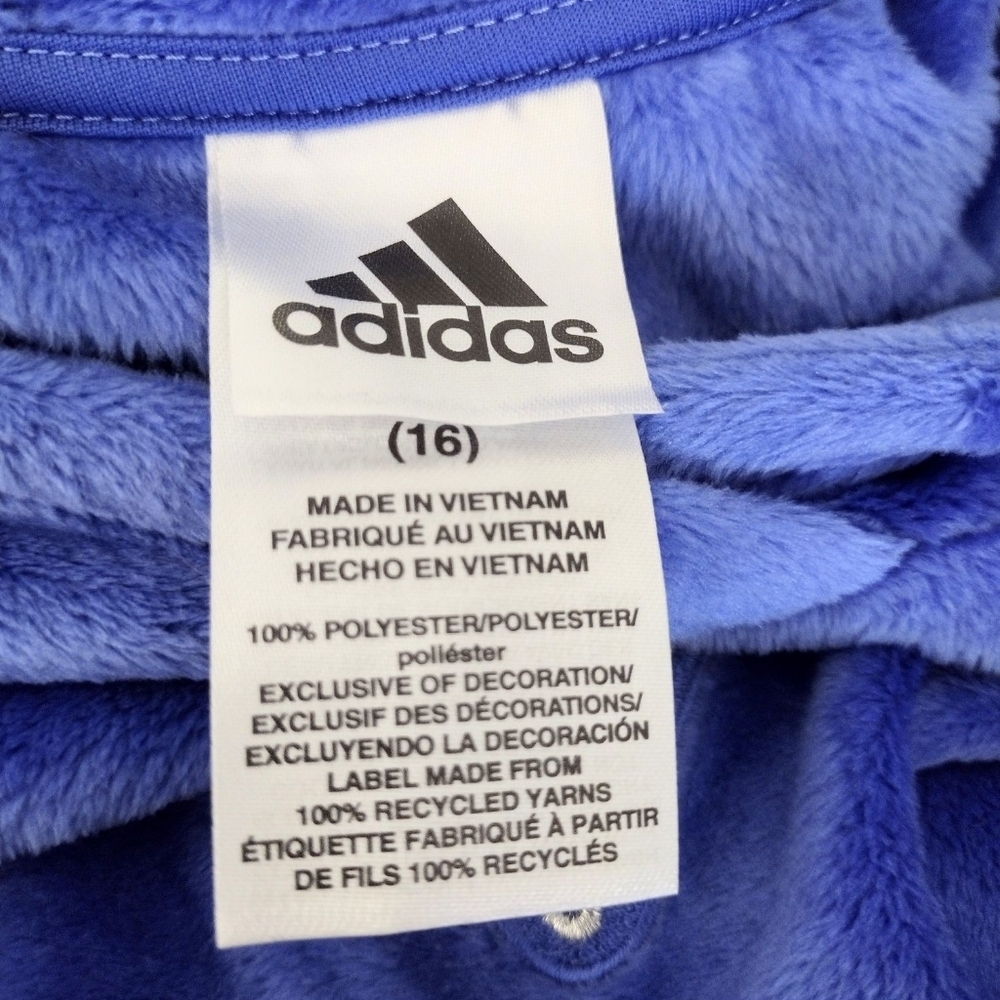 Girls Adidas Hooded Fleece Sweatshirt Size XL - Picture 4 of 4